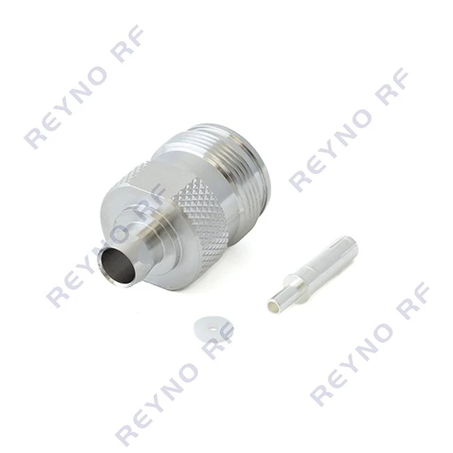 RF Coaxial Connector 4.3-10 FEMALE SOLDER FOR 1/4 Super Flexible CABLE 4.3-10-K1/4S-HJ