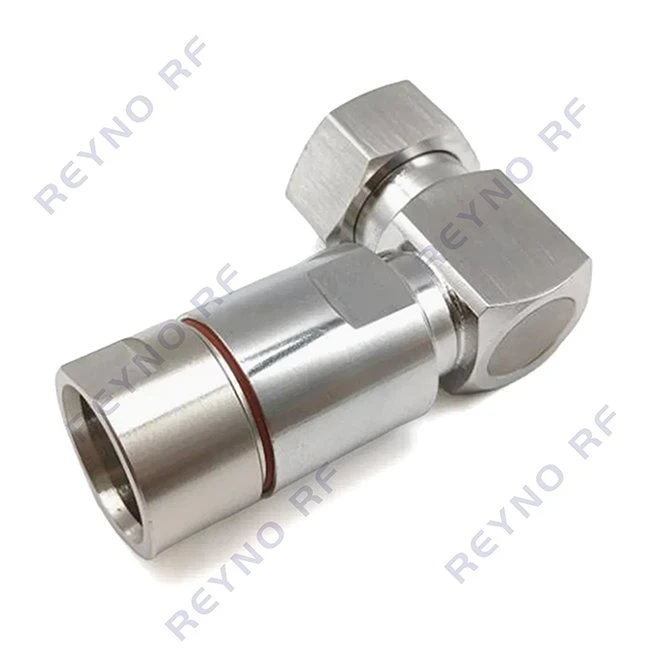 RF Coaxial Connector 4.3-10 MALE Right Angle CLAMP FOR 1/2 Cable 4.3-10-JW1/2-1